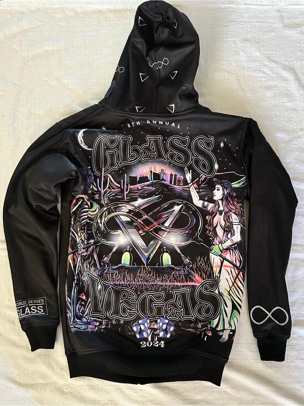 Glass Vegas 2024 Reversible Hoodie World Series of Glass Event Merch Men's L